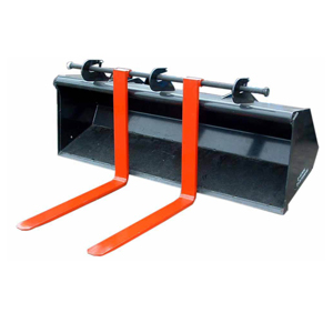 Quick-Attach Bucket Forks 1200 lb - 31" H x 36" L Tines - Quick-Attach Bucket Fork