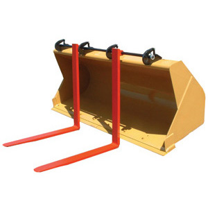Quick-Attach Bucket Forks 11000 lb - 73" H x 48" L Tines - Quick-Attach Bucket Fork