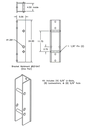 Bolt-on Interfacing Bracket Kit - Quick Attach Brackets