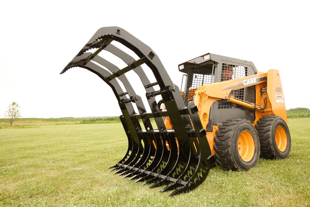 Grapple Rake 72" Dual Top w/ SS Brackets - Brush Grapple