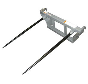 Bale Spear, Dual Bolt-in 3000 lbs - Euro / Global - Integrated Frame Bale Spear