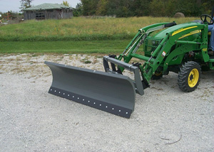 Tractor Loader Snow Blade 9' with Hydraulic Angle Kit and Crossover Relief Valve - JD 400 / 500 - Snow Blade