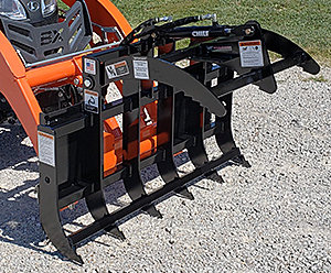 Sub-Compact Tractor Tine Grapple 48" - SS Mount - Tine Grapple