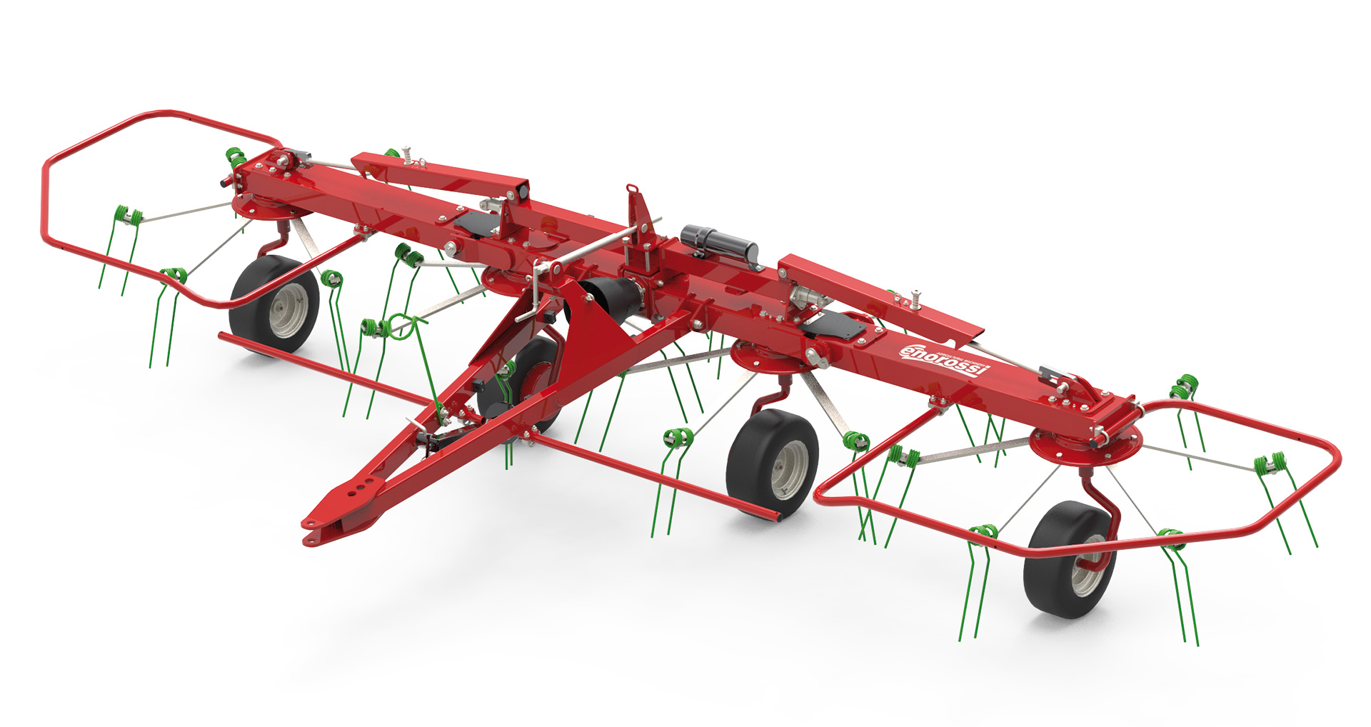 19' Tedder, 4 Rotors Pull Type Hitch - Tedders